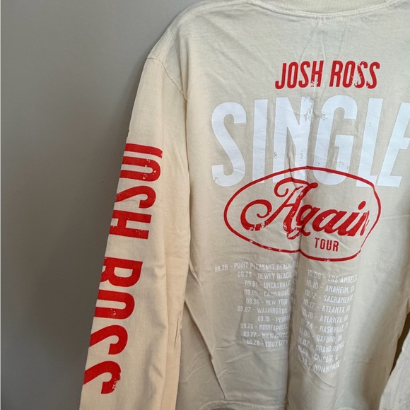 Josh Ross Single Again Tour Long Sleeve Shirt UNISEX - Picture 9 of 9